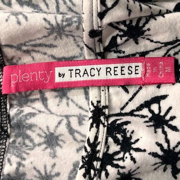 Plenty By Tracy Reese Sleeveless Top Black White Skeleton Tribal Woman M - Picture 5 of 8